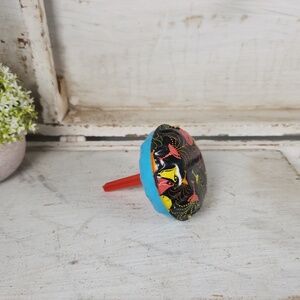 VTG 1950s New Year's Eve Party Noise Maker, Metal Tin Party Rattle Toy